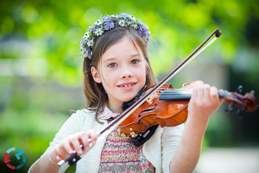 Portretfotograaf vioolschool Fiedelino