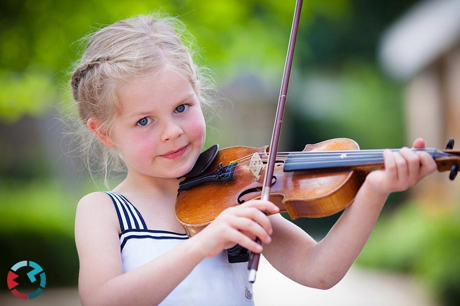 Portretfotograaf vioolschool Fiedelino